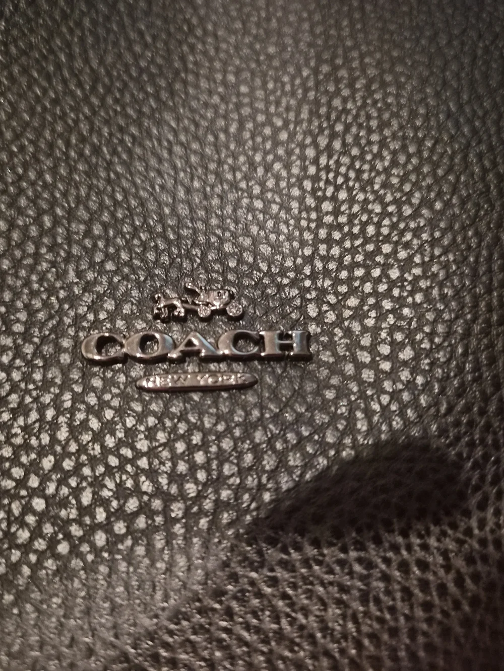 ​COACH Market Tote Souvenir Patch Leather Bag Black 57077